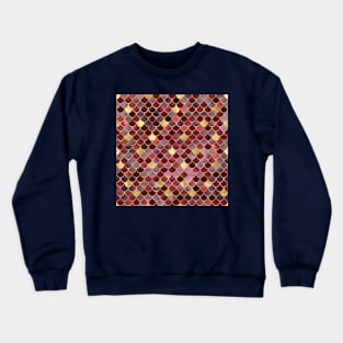 Mermaid Pattern Design Purple dark red and gold Crewneck Sweatshirt